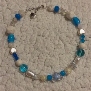 coquette glass bead necklace